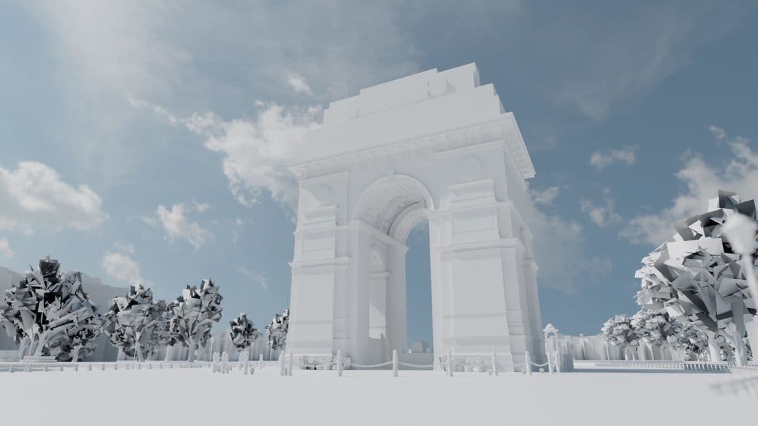 India Gate clay render