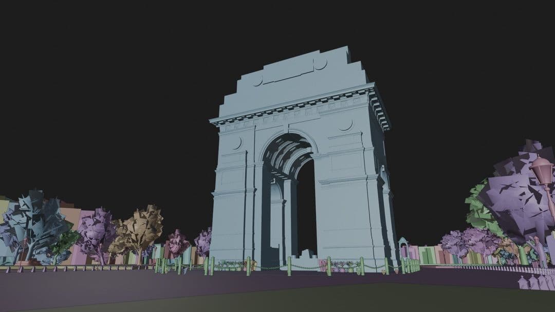 India Gate colour-coded blockout