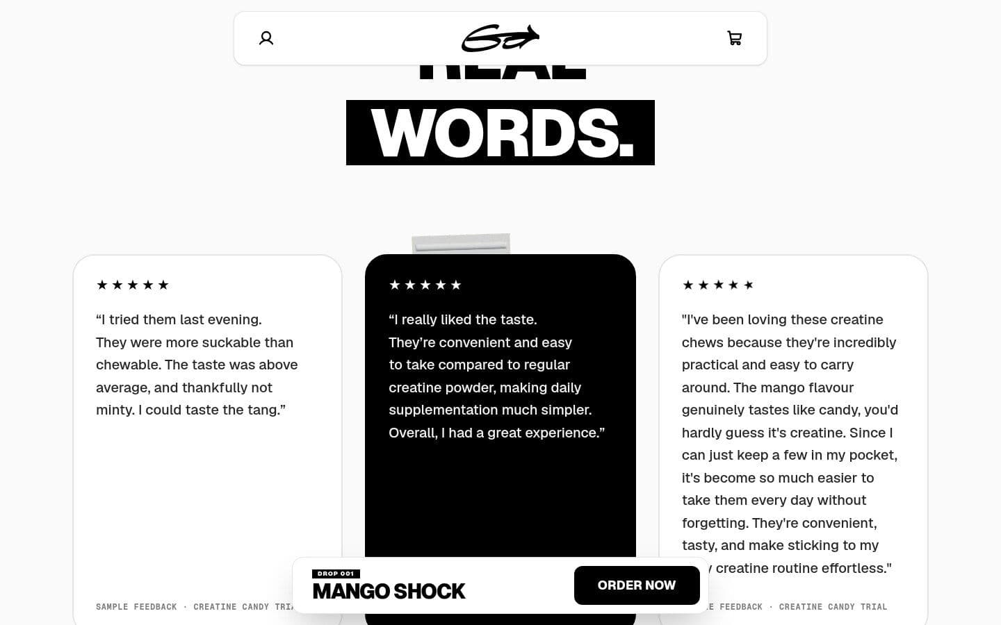 Real Words: customer reviews from the Creava trial